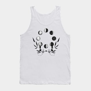 The Moon changes I Black and White Tank Top